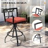 Crestlive Products Aluminum Outdoor Swivel Bar Stools with Sunbrella Cushion Patio Counter Height Barstools - 4 of 4