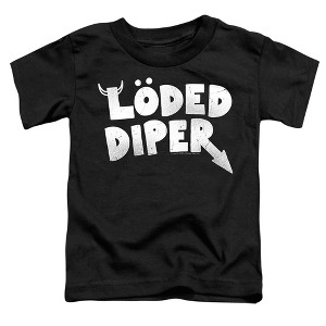 Toddler Boys' Diary Of A Wimpy Kid Loded Diper Distressed Logo T Shirt - 1 of 2