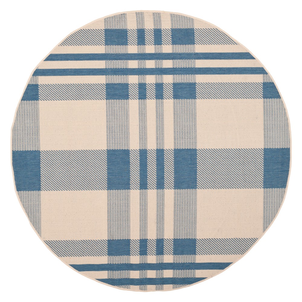  Round Siena Outdoor Rug Beige/Blue