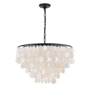 Selene Brass & Black 6-Light Pendant with Adjustable Chain