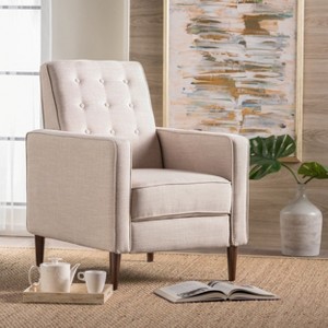 Sapphtopaz Mid-Century Modern Accent Chair Wingback Recliner Chair Upholstered Armchair with Footrest Comfy Chair for Bedroom, Living Room - 1 of 4