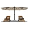 13ft Large Patio Umbrella, Double-Sided Outdoor Market Rectangle Umbrellas - 2 of 4