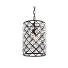JONATHAN Y 10" Crystal/Metal Gabrielle Pendant (Includes Energy Efficient Light Bulb) Black: Adjustable Iron Grid Design - 2 of 4
