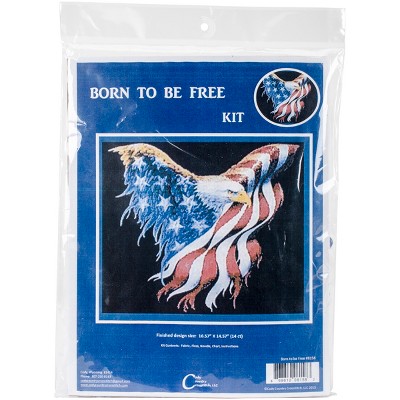 Cody Country Cross Stitch Kit 16.5"X14.5"-Born To Be Free (14 Count)