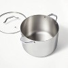 12qt Stainless Steel Stock Pot Silver - Figmint™ - image 3 of 4