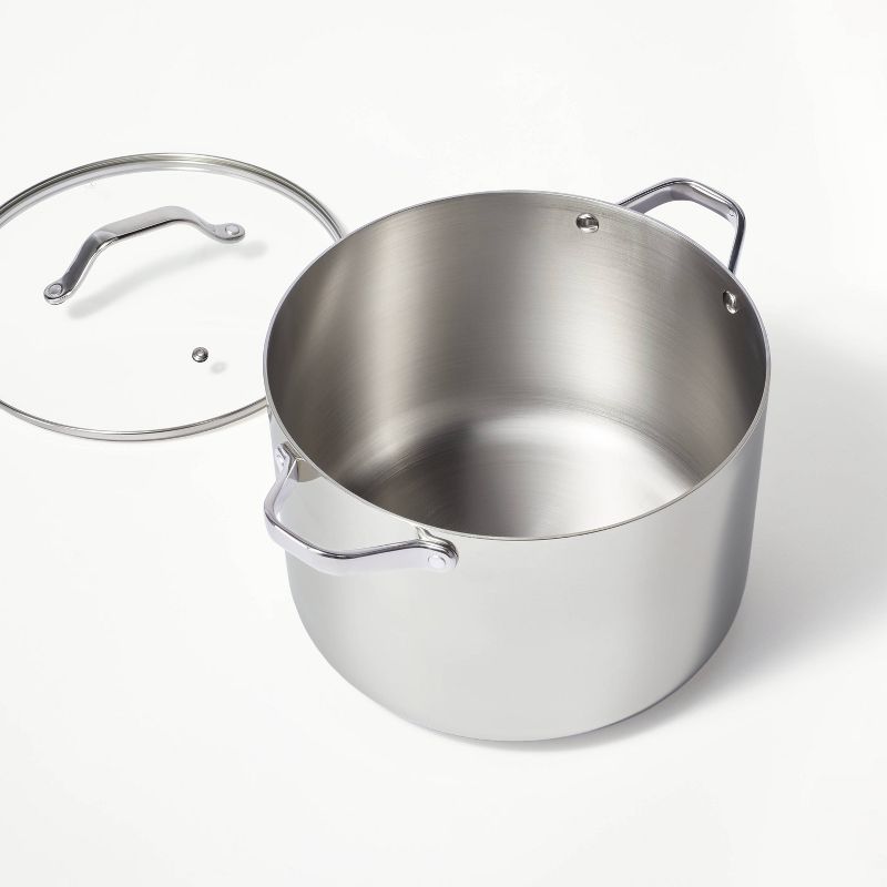 12qt Stainless Steel Stock Pot Silver - Figmint&#8482;, 4 of 8