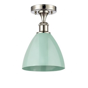 Plymouth Dome - 1 Light Semi-Flush Mount In Industrial Style-11.25 Inches Tall and 7.5 Inches Wide - 1 of 1