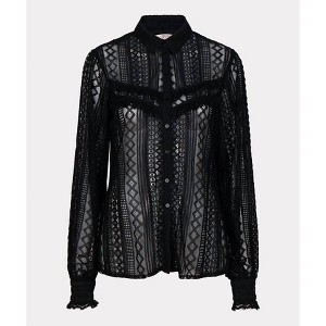 Women's Lace Puff Sleeve Blouse - ESQUALO - 1 of 4