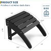 Adirondack Ottoman Footrest, Weatherproof Patio Footstool for Lawn, Porch, Pool, or Backyard - 3 of 4