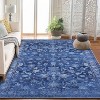 Vintage Washable Area Rug, Low Pile Non-Slip Carpet with Rubber Backing for Living Room, Bedroom & Home Office - 4 of 4