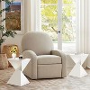 Bekrvio 12.6" Irregular Acrylic Side Table,Modern Farmhouse End Table for Small Spaces, Lightweight Accent Table for Living Room, Bedroom & Patio - 2 of 4