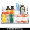 mDesign Plastic Spice and Food 3 Tier Kitchen Shelf Storage Organizer - Clear - image 4 of 4