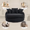 GDFStudio Harvey Modern Oversized Chenille Upholstered Bean Bag Sofa with 5 Pillows and Thick Cushion - 4 of 4