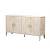 TIRAMISUBEST Fir Veneer Accent Storage Cabinet with Textured Finish, Kitchen Buffet Sideboard with Ring Handles - 4 of 4