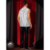 Lars Amadeus Men's Sleeveless Round Neck Glitter Disco Sparkly Metallic Party Tank Top - 3 of 4