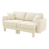 2-Seater Loveseat Sofa with Shell-Arm Design, Cylindrical Fabric Legs & Plush Foam - 3 of 4