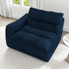 DOMETOUR Lazy floor sofa, modern floor lounge chair with left arm, comfortable beanbag sofa, suitable for living room bedroom office - Blue - 3 of 4