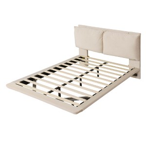 NicBex Queen/Full Size Upholstered Bed Frame with Sensor Light and Charging Station for Adults - 1 of 4
