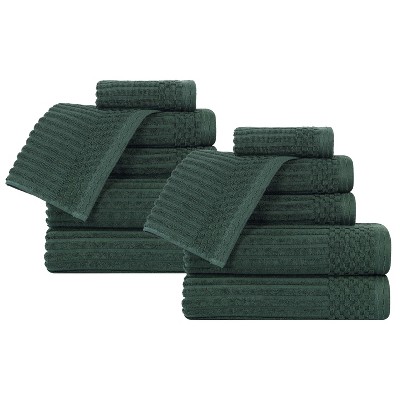 Modern Ribbed Cotton  Assorted Towel Set by Blue Nile Mills