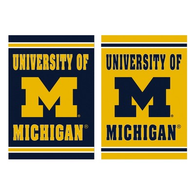 Evergreen Garden Flag Embossed Suede, University Of Michigan Double Sided Indoor Outdoor Decor 18" x 12.5"