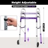 Narrow Folding Walkers for Seniors,Aluminum Lightweight Walkers with Wheels, Adjustable Width and Height Front Wheel Walker for Elderly and Disabled - 4 of 4