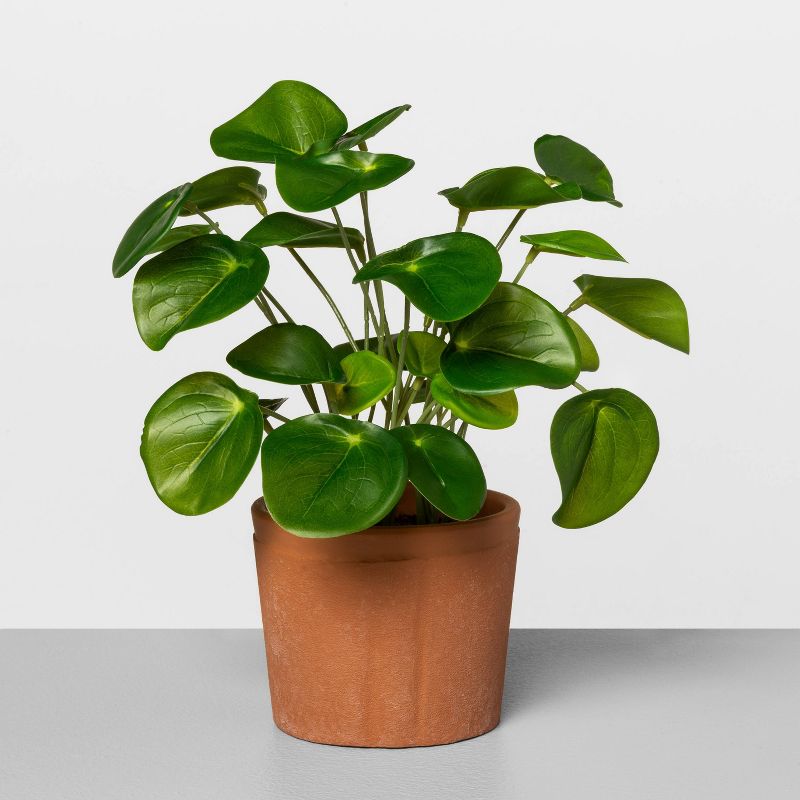 9&#34; Faux Pilea Potted Plant - Hearth &#38; Hand&#8482; with Magnolia, 1 of 3