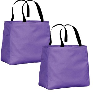 Port Authority Essential Reusable Shopping Tote (2 Pack) Durable Reusable Canvas - Eco Friendly - 1 of 4