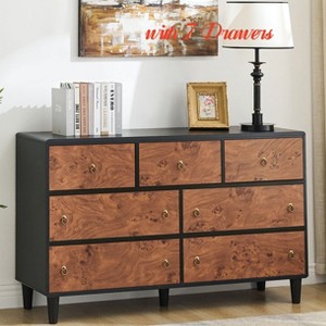 Hallway Dresser for Bedroom w/ 6/7 Drawers, 47"/54" Wide Modern Chest of Drawers w/ Metal Handle, Wooden Dresser TV Stand,Clothes Storage Organizer - 1 of 4