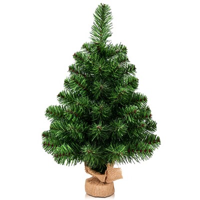 Costway 2Ft Season Decoration PVC Artificial Small Christmas Tree