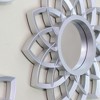 Northlight Set of 3 Matte Silver Arched Floral Mirrors Wall Decor 10" - image 4 of 4