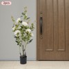 YIYIBYUS 2 Pieces Artificial Rose Tree, Artificial Flower Plant for Home Decor - 2 of 4