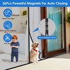 NewHome"16x7FT Magnetic Garage Door Screen for Two-Car Garages, Fiberglass Mesh with 6 Buckle Straps"Black - 3 of 4