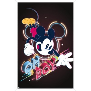 Trends International Disney Mickey Mouse - Oh Boy Framed Wall Poster Prints - 1 of 4