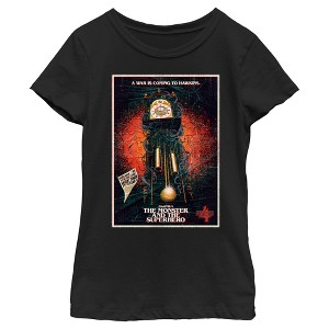 Girl's Stranger Things Retro The Monster and The Superhero Poster T-Shirt - 1 of 4