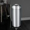 65 L / 17 Gal Open Top Trash Can Commercial Grade Heavy Duty Brushed Stainless Steel for Outdoor | Kitchen Waste Bins Home House Family - 3 of 4