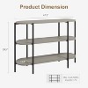 Industrial Modern Entryway Table - 47" 3-Tier Shelf Console with Metal Frame, Slim Hallway Sofa Table for Living Room, Kitchen & Dining Room(Gray) - 2 of 4