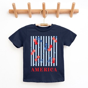 The Juniper Shop America Cherries Stripe Youth Short Sleeve Tee - 1 of 4
