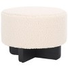 Riah Faux Shearling Round Ottoman - OTT4503 - Safavieh - 3 of 4