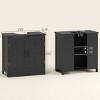 ChicFurnit Bathroom Storage Cabinets Bathroom Floor Storage Cabinet Functional Bathroom Cabinet with Drawer for Bathroom, Black, 23.6"*11.8"*23.6" - 3 of 4