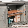 CuisinSmart Farmhouse Cabinet, 65 Inch TV Stand with Storage, Barn Doors and Shelves, Modern TV Console Table Furniture for Living Bedroom - 4 of 4