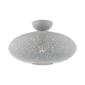 Livex Lighting Charlton 1 - Light Semi-Flush Mount in  Nordic Gray - 1 of 1