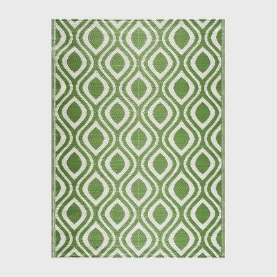 Playa Rug Venice Plastic Rectangle Woven Indoor Outdoor Folded Floor Mat