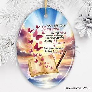 Blueprint in Mind, Heart and Soul Ornament, Heavenly Christmas Memorial Gift| OrnamentallyYou - 1 of 4