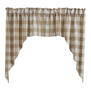 Park Designs Buffalo Check Natural Swag 72" x 36" - 1 of 4