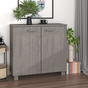 vidaXL Sideboard HAMAR Light Gray 33.5 in.x13.8 in.x31.5 in. Solid Wood Pine - 1 of 4