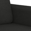 vidaXL 2-Piece Sofa Set with Cushions in Black Fabric - Durable and Comfortable Seating for Indoor/Outdoor Use with Plywood and Metal Frame - 4 of 4