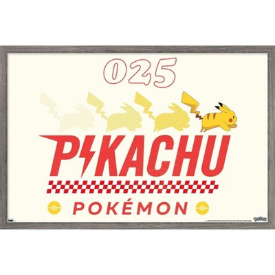 Trends International Pokémon - Pikachu, Eevee, And Its Evolutions Framed  Wall Poster Prints Barnwood Framed Version 14.725 X 22.375 : Target