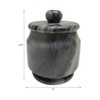 Decorative Carved Marble Jar with Lid for Living Room Decor - Contemporary Home Accent for Room, Office, and Table - Gray & White - 3 of 4
