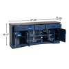 67" Modern TV Stand with Glass Doors,Storage Drawers & Adjustable Shelves,Media Console for Living Room-Baofuwish - 4 of 4