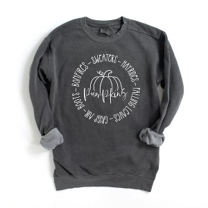 Simply Sage Market Women's Garment Dyed Graphic Sweatshirt Fall Bucket List - 1 of 2